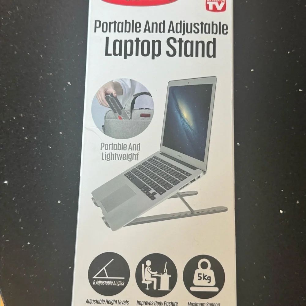 Portable Adjustable Laptop Stand - Silver New (Never open)